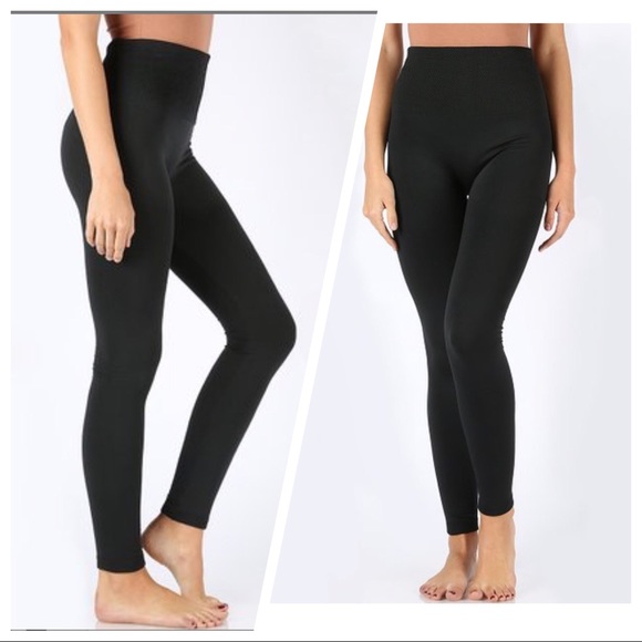 NEW•XL-1X•ESSENTIAL THREADS COMPRESSION HIGH-WAIST CHARCOAL LEGGINGS - Picture 3 of 15